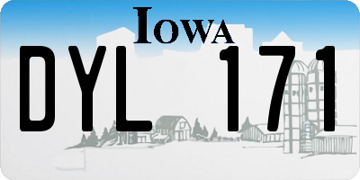 IA license plate DYL171