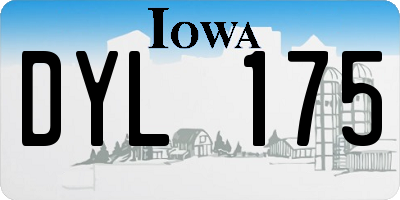 IA license plate DYL175