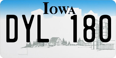 IA license plate DYL180