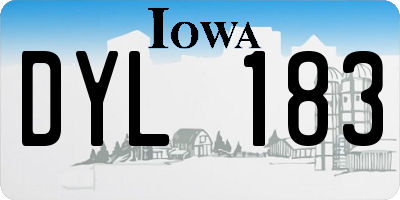 IA license plate DYL183