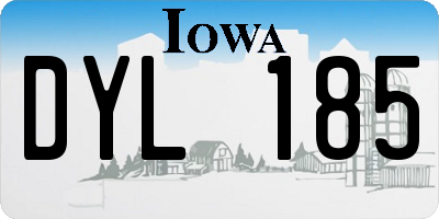 IA license plate DYL185