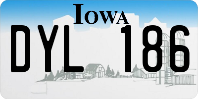 IA license plate DYL186