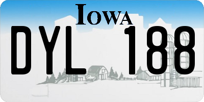 IA license plate DYL188