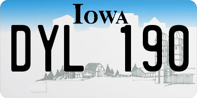 IA license plate DYL190