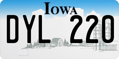 IA license plate DYL220