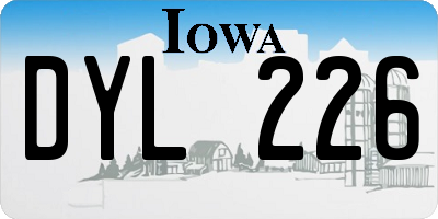 IA license plate DYL226