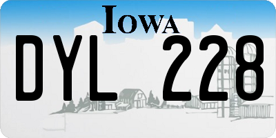 IA license plate DYL228