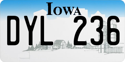 IA license plate DYL236