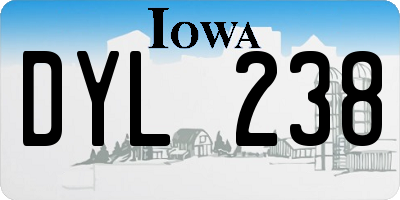 IA license plate DYL238