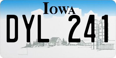IA license plate DYL241