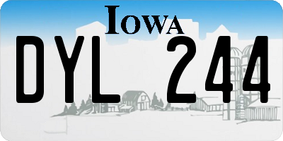 IA license plate DYL244