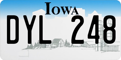 IA license plate DYL248