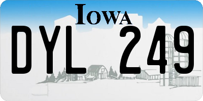 IA license plate DYL249