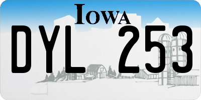 IA license plate DYL253