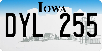 IA license plate DYL255