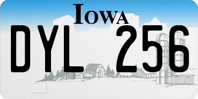 IA license plate DYL256