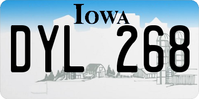 IA license plate DYL268