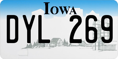 IA license plate DYL269