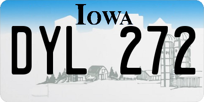 IA license plate DYL272