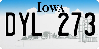 IA license plate DYL273