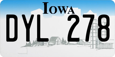 IA license plate DYL278