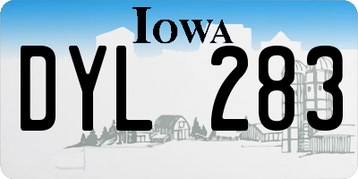 IA license plate DYL283
