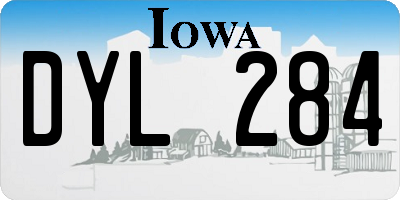 IA license plate DYL284