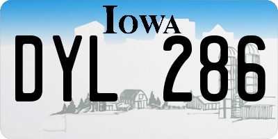 IA license plate DYL286