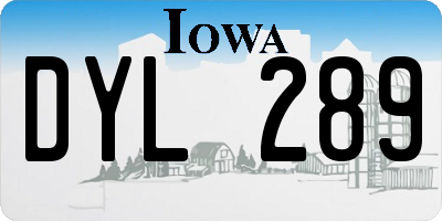 IA license plate DYL289