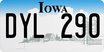 IA license plate DYL290