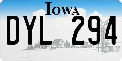 IA license plate DYL294