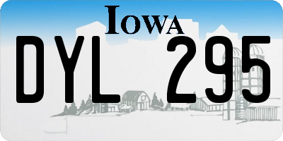 IA license plate DYL295