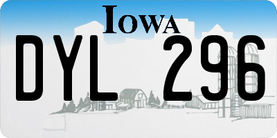 IA license plate DYL296