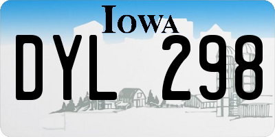 IA license plate DYL298