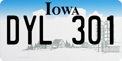 IA license plate DYL301