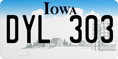 IA license plate DYL303