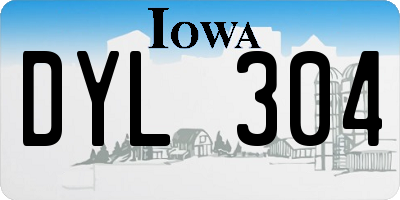 IA license plate DYL304