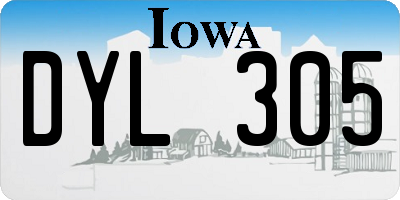 IA license plate DYL305