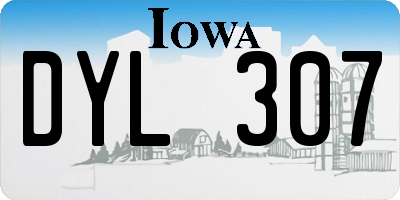 IA license plate DYL307