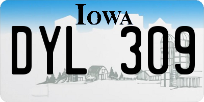IA license plate DYL309