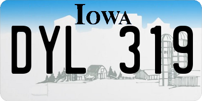 IA license plate DYL319