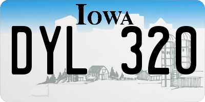 IA license plate DYL320