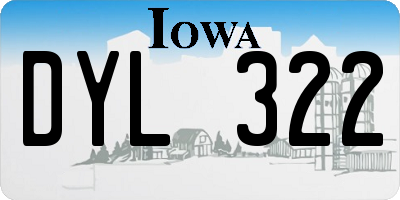 IA license plate DYL322