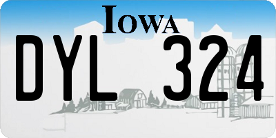 IA license plate DYL324