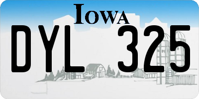IA license plate DYL325