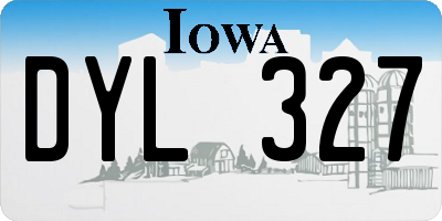 IA license plate DYL327