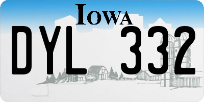IA license plate DYL332