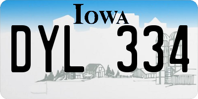 IA license plate DYL334