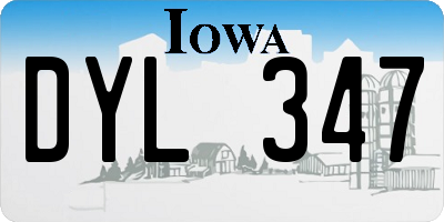 IA license plate DYL347