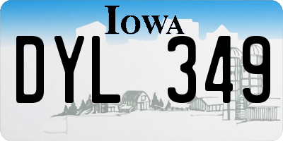 IA license plate DYL349